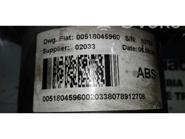 Jednotka ABS 51804596, 0265232112   Citroen Jumper 2009