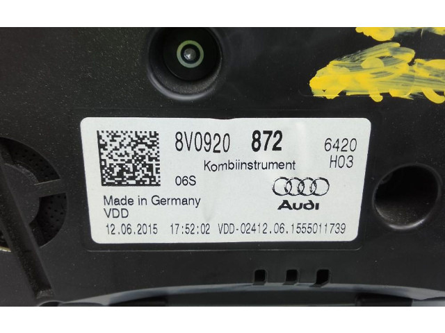 Přístrojová deska  Audi A3 8Y 2012 8v0920872  