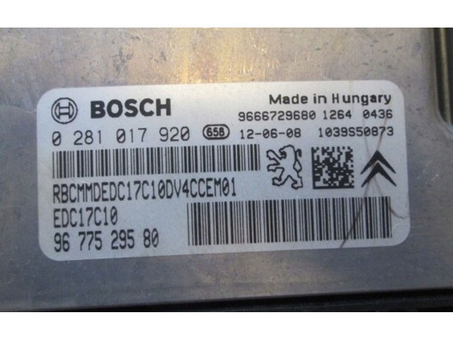 Řídící jednotka 9677529580   Peugeot 208 2012