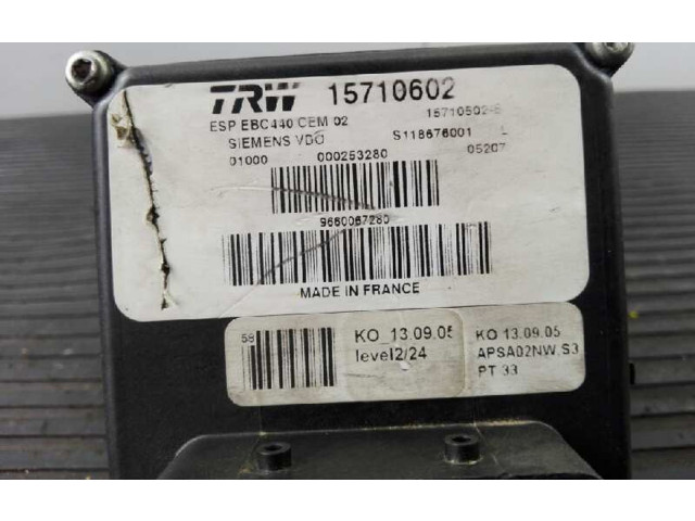 Jednotka ABS 9660067280, 15710502B   Peugeot 407 2005