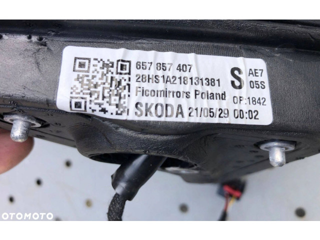 Zpětné zrcátko  Skoda Scala 2021  657857407, 28HEAA28131381  