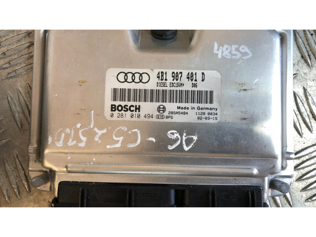 Блок управления двигателя 4B1907401D, 28SA5484   Audi A6 S6 C5 4B