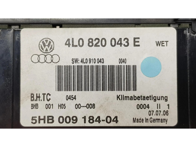 Блок управления климат-контролем 4L0820043E   Audi Q7 4L