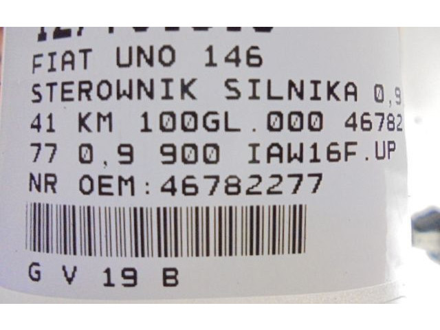 Řídící jednotka 46782277, 46782277   Fiat Uno 2001