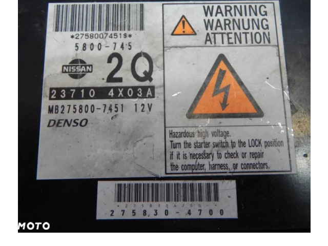 Řídící jednotka 237104X03A, 5800745   Nissan Navara D40 2008