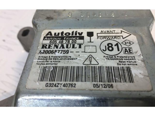 Блок подушек безопасности 8200687759, 605487800   Renault Espace -  Grand espace IV