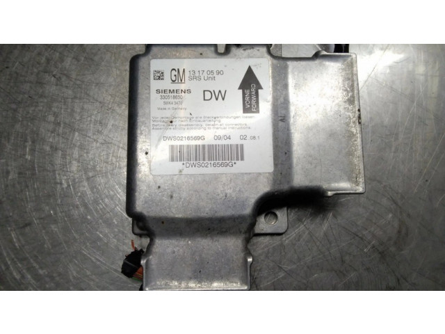 Блок подушек безопасности 13170590, DWS0216569G   Opel Vectra C