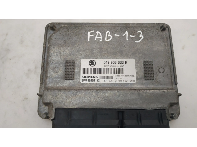 Řídící jednotka 047906033H, 5WP4025212   Skoda Fabia Mk1 (6Y) 2003