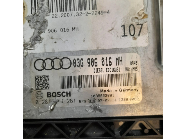 Блок управления двигателя 03G906016MH, 1039S22681   Audi A6 S6 C6 4F