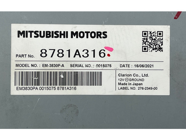 Модуль блока управления камерой 8781A316, 0015075   Mitsubishi Outlander IV       
