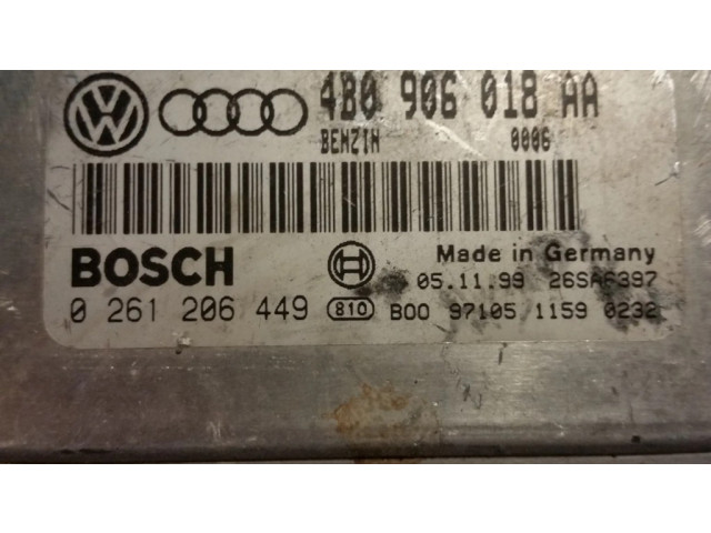 Řídící jednotka 4B0906018AA, 0261206449   Audi A4 S4 B5 8D 2000