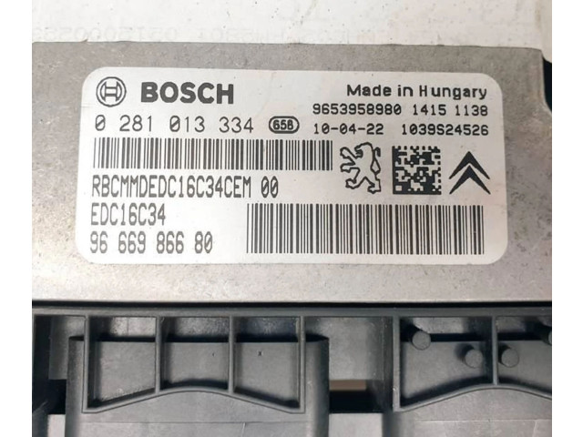 Řídící jednotka 0281013334   Peugeot 5008 2009