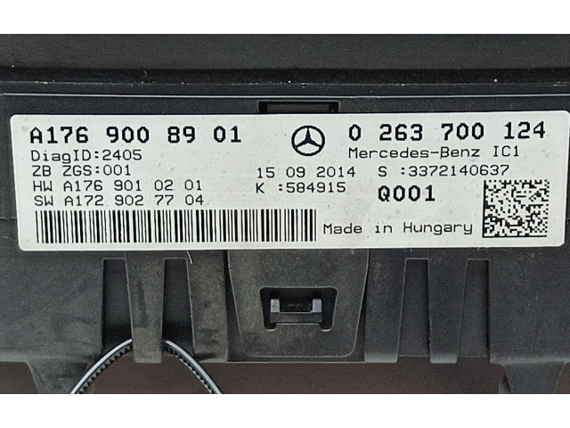 Přístrojová deska  Mercedes-Benz A W176 2014 A1769008901, 0263700124  