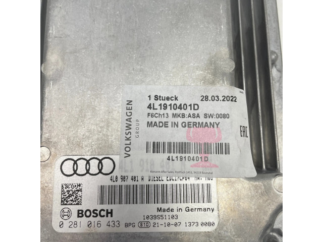 Блок управления двигателя 4L0907401A, 4L1910401D   Audi Q7 4L