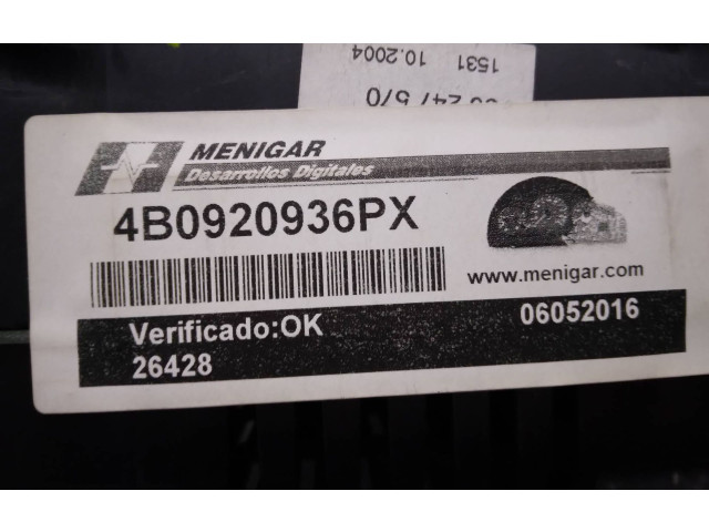 Přístrojová deska  Audi A6 Allroad C5 2001 4B0920936PX, 110208948  