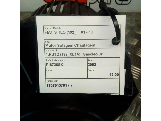Вентилятор печки    7737013701   Fiat Stilo