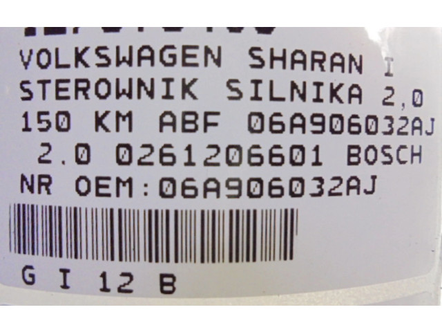 Řídící jednotka 06A906032AJ, 06A906032AJ   Volkswagen Sharan 2002
