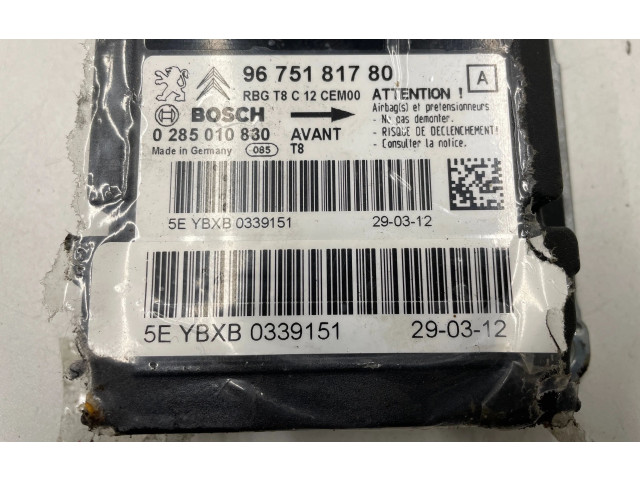Блок подушек безопасности 9675181780, 0285010830   Peugeot 5008