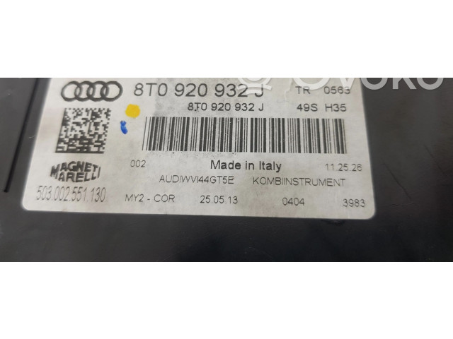 Přístrojová deska  Audi A5 8T 8F 2013 8T0920932J, 8T0920932J  