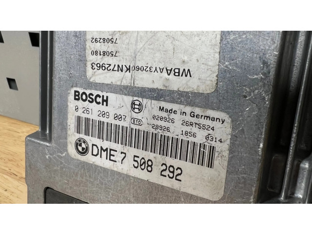 Řídící jednotka 7508292, 0261209007   BMW 3 E46 2002