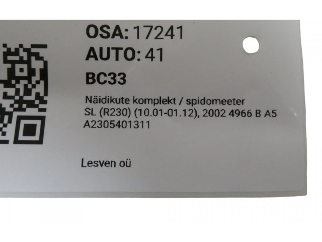 Přístrojová deska  Mercedes-Benz SL R230 2002 A2305401311, A2305401311  