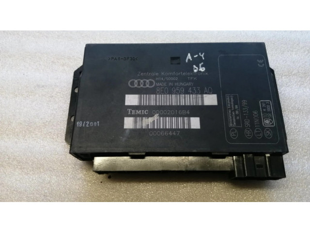 Блок комфорта 8E0959433AQ, 00066447   Audi A4 S4 B6 8E 8H   