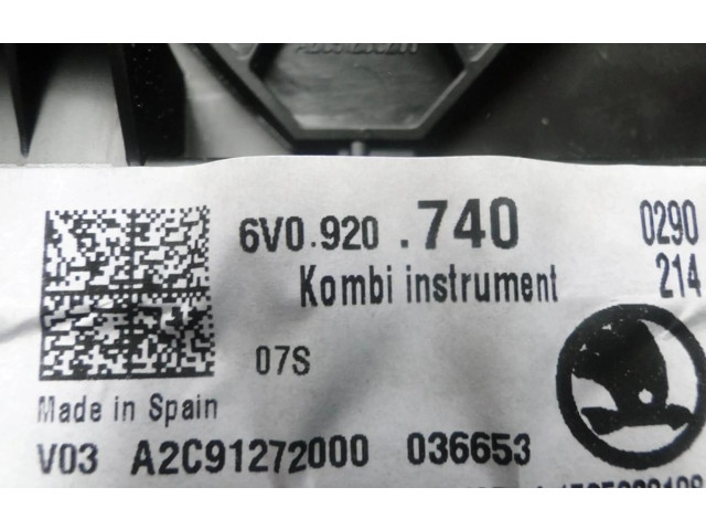 Přístrojová deska  Skoda Fabia Mk1 (6Y)  6V0920740, 6V0920740  
