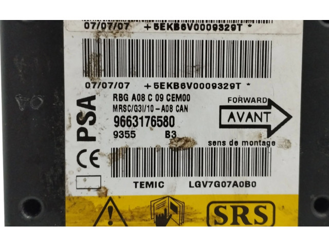 Блок подушек безопасности 9663176580   Peugeot 1007