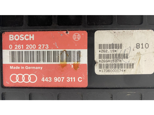 Блок управления двигателя 443907311C, 0261200273   Audi 80 90 B3