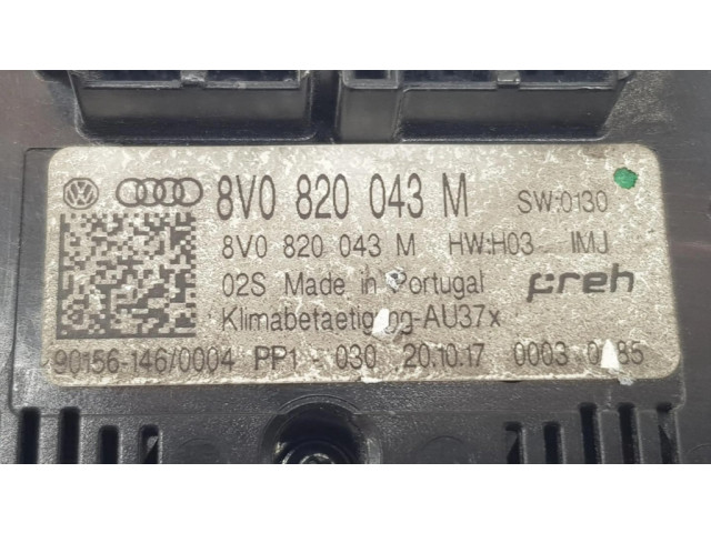 Блок управления климат-контролем 8V0820043M   Audi A3 S3 8V