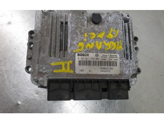 Блок управления двигателя 0281011549, 8200370779   Renault Megane II