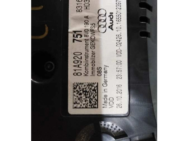Панель приборов 81A920751, 81A920751   Audi Q2 -       