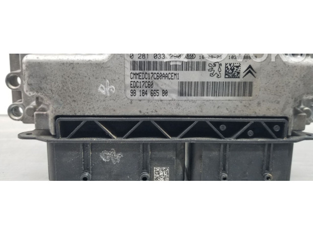 Řídící jednotka 9818466580, 0281033290   Peugeot 3008 II 2016