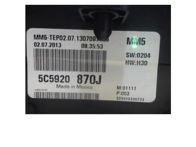 Přístrojová deska  Volkswagen Beetle A5 2013   