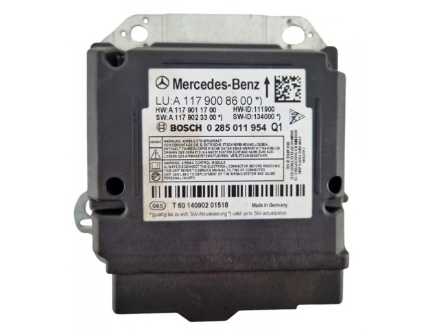 Блок подушек безопасности a1179008600, A1179011700   Mercedes-Benz CLA C117 X117 W117