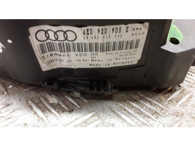 Přístrojová deska  Audi A8 S8 D2 4D 2000 4E0920900E, 88311327  