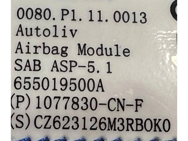Подушка безопасности в сиденье 1077830-CN-F   Tesla Model 3