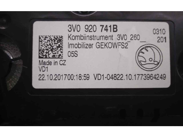 Přístrojová deska  Skoda Superb B8 (3V) 2018 3V0920741B, A2C53427456  