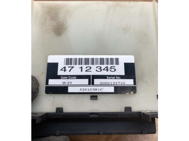 Блок управления двигателем Блок управления 4712345, 52010381C   Saab 9-3 Ver1