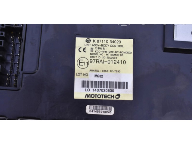 Блок комфорта 87110-34020   Daewoo Korando   
