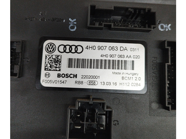Pojistková skříňka Модуль кузова 4H0907063DA, 4H0907063AA   Volkswagen Touareg II 2016