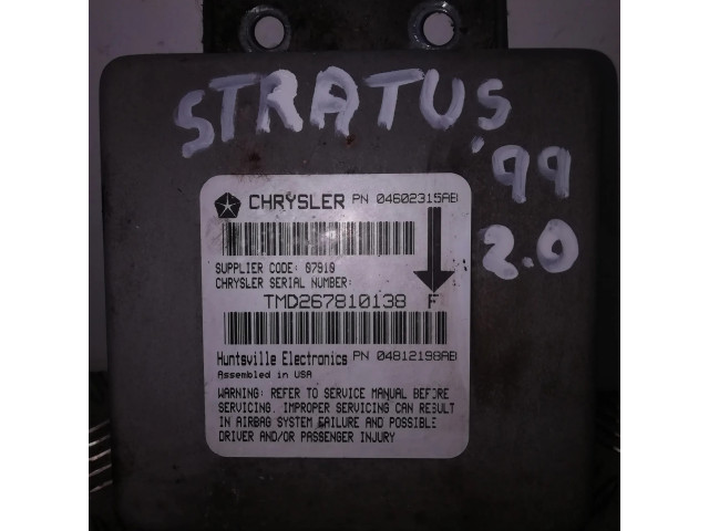 Блок подушек безопасности 04602315   Chrysler Stratus