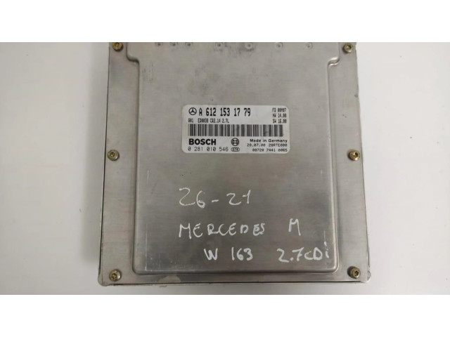 Блок управления двигателя A6121531779, CENTRALITAMOTORUCE   Mercedes-Benz ML W163