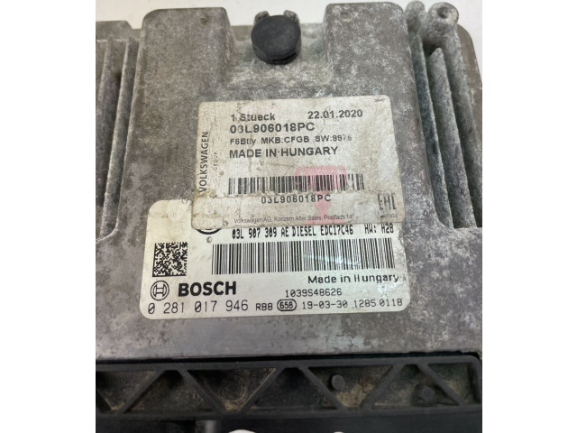 Блок управления двигателем Блок управления 03L906018PC, 0281017946   Volkswagen Tiguan