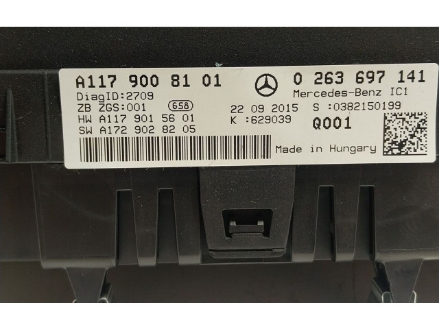 Přístrojová deska  Mercedes-Benz CLA C117 X117 W117 2015 A1179008101, A1179008101  
