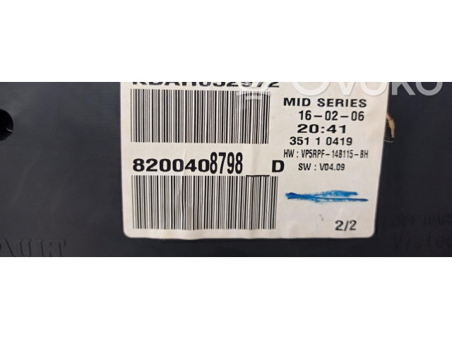Zpětné zrcátko  Renault Megane II 2006  8200408798  