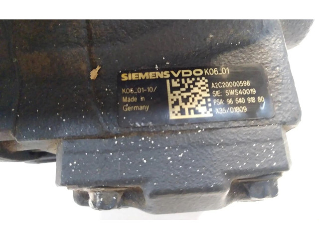 Vstřikovací čerpadlo 9654091880, BOMBAINYECCION   Peugeot 207 CC     