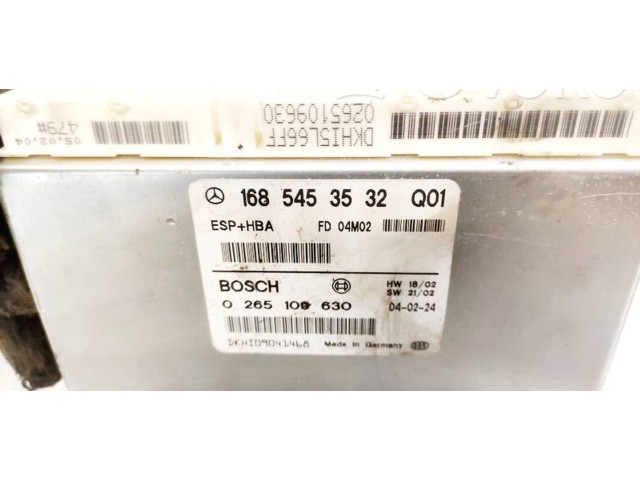 Řídící jednotka 1685453532, 0265109630   Mercedes-Benz A W168 2004