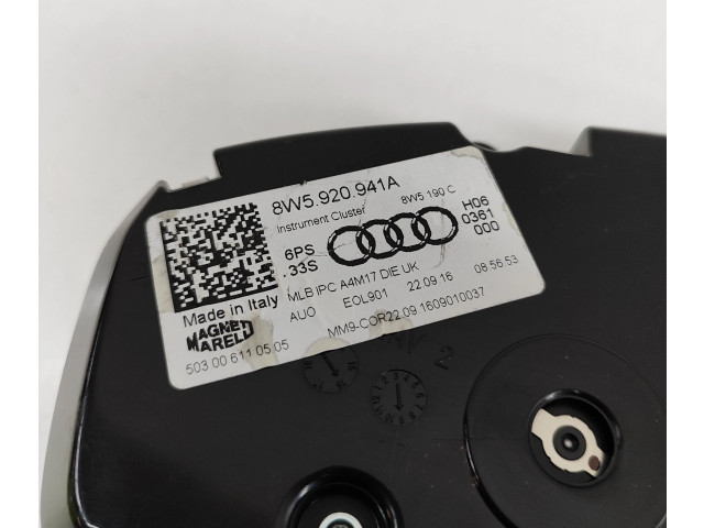 Панель приборов 8W5920941A, 8W5190C   Audi A4 S4 B9 8W       