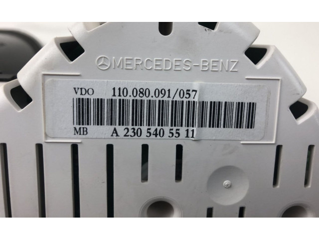 Přístrojová deska  Mercedes-Benz SL R230 2004 110080091039, A2305405048  